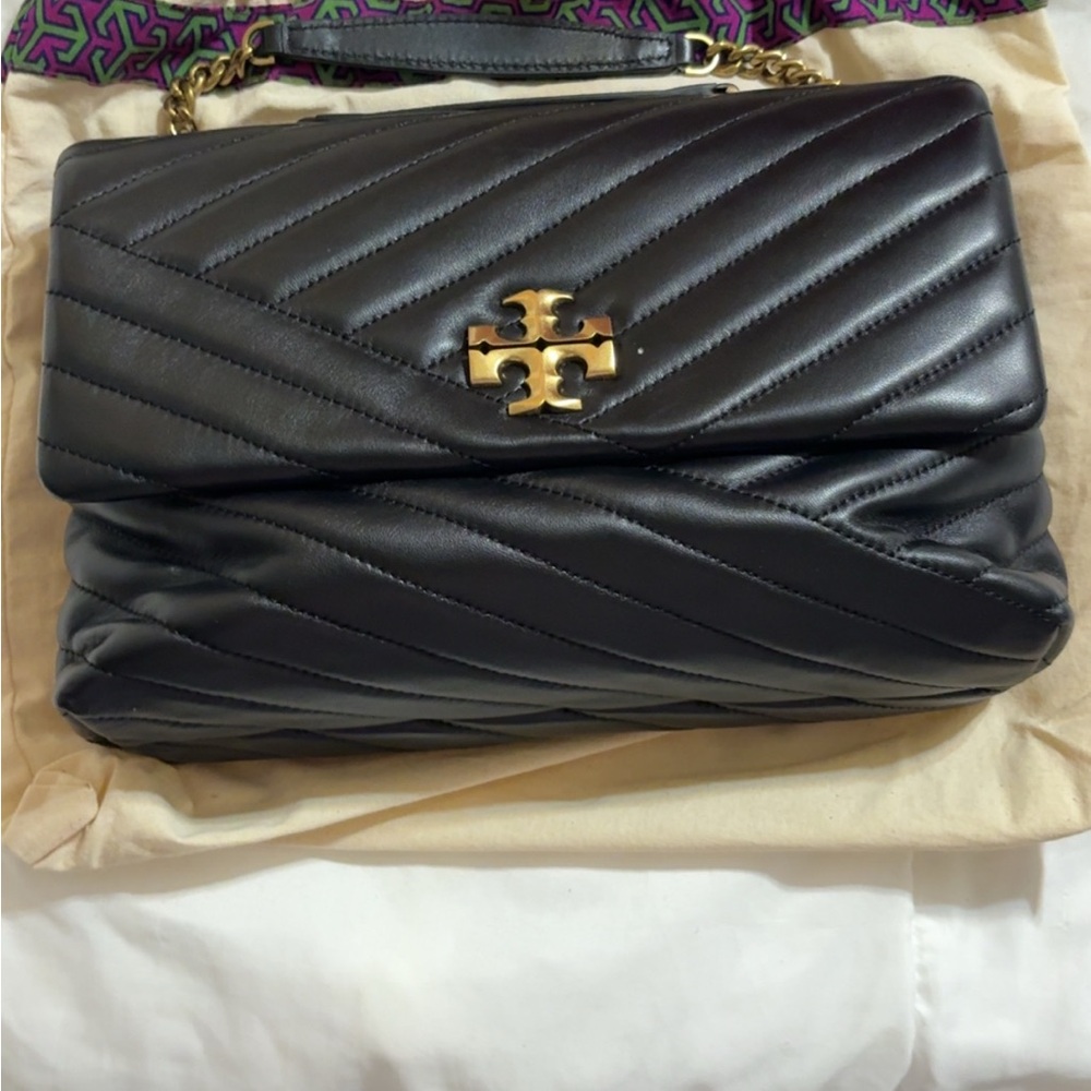Tory Burch Black Quilted Leather Bag